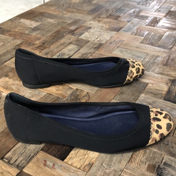 Jack Rogers Bree Stretch Black Cheetah Flats - Picture 7 of 10